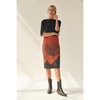 Flame Print Pencil Skirt