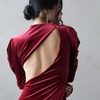 Zimil Draped Midi Dress Red Topaz