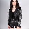 Silver Star Leather Moto Jacket