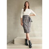 Plaid Print Wool Skirt