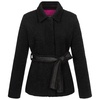 Black Belted Bouclé Jacket