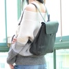 Handmade Genuine Leather Slim Backpack - Black