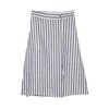 Overlap Midi Stripped Skirt