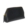 Solar Black Leather Make-Up Bag