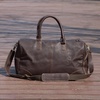 Genuine Leather Gym Bag - Dark Browns