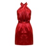 Amani Red Silk Mini Cocktail Dress