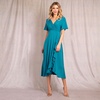 Waterfall Midi Special Occasion Dress In Celestial Blue