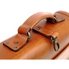 Leather Briefcase In Cuoio Brown