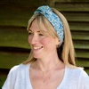 Blue Emma & Georgina Headscarf Made With Liberty Fabric