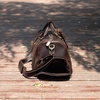 Dark Brown Leather Weekender