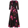 Stencil Floral Print Maxi Dress