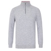 Mens Cashmere Half Zip Sweater In Quarry Grey