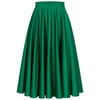 Green A-Line Midi Skirt