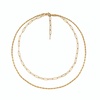 Layered Chain Necklace Gold