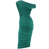 La La Land Green Twist Shoulder Dress