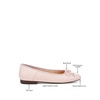 Lutten Square-Toe Bow Ballerinas In Pink