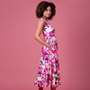 Luna Midi Dress In Fuchsia Florals