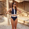 Charlotte Swim and Gym Top - Navy