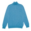 Mens Cashmere Half Zip Sweater In Marina Blue