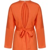 Martha Open Back Cotton Dress in Orange