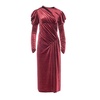 Zimil Draped Midi Dress Red Topaz