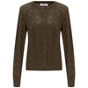 Alisa Openwork Cardigan In Brown