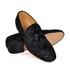 Alberto Abstract Jacquard Loafers - Black