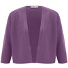 Cashmere Blend Bolero Cardigan - Dark Lilac