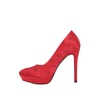 Ballard Red Monogram Satin Stiletto Pumps