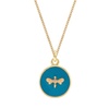 Small Bee Gold Vermeil Turquoise Necklace