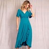 Waterfall Midi Special Occasion Dress In Celestial Blue