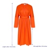 Martha Open Back Cotton Dress in Orange