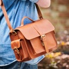 Buffalo Leather Camera Bag -Tan