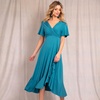 Waterfall Midi Special Occasion Dress In Celestial Blue