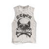 Graffiti Skull & Crossbones Thrasher Tank | White