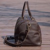 Genuine Leather Gym Bag - Dark Browns