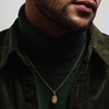 Men's St. Christopher Story Necklace In Gold Vermeil