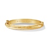 Hinged Hammered Nomad Bangle In Gold Vermeil