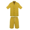 Kingston Linen Blend Shirt And Short Set - Mustard