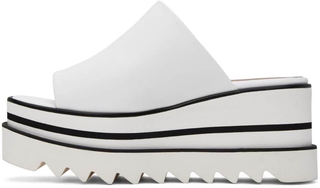 White Sneak-Elyse Platform Mules