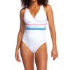 cross back one piece swimsuit in white