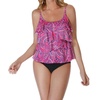 tiering up tankini top in pink