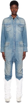 Blue Cowboy Drop Denim Jumpsuit