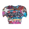 Vivienne Westwood Graffiti Printed Cropped T-Shirt