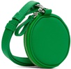 Green Phone Lanyard Faux-Leather Pouch