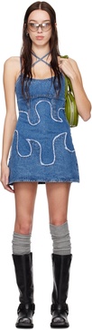 Blue Levi's Edition Wavy Patchwork Denim Minidress