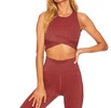 riot shine crop top in cowhide