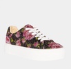 sidny jeweled sneakers in blk/pink floral