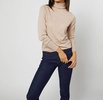 alida turtleneck sweater in heather oatmeal