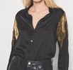 collins blouse in black